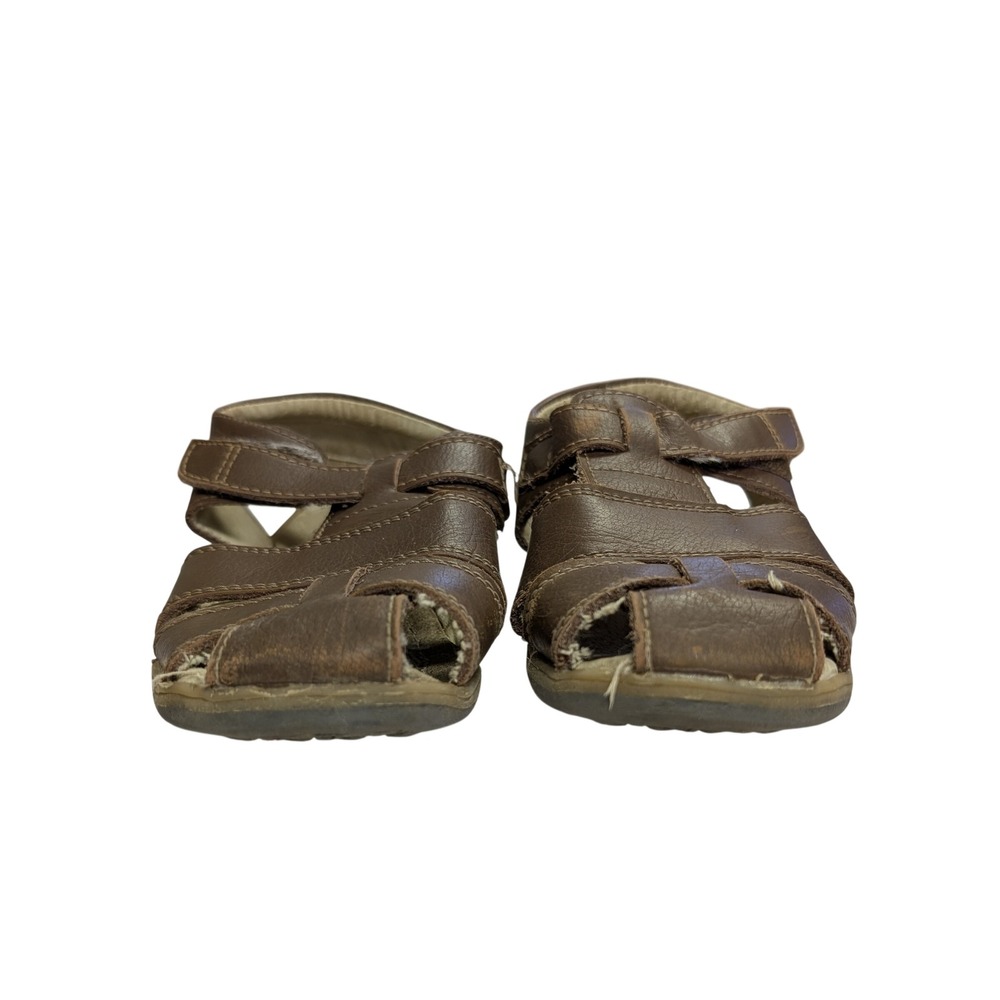 See Kai Run Jude IV Brown Fisherman Sandals Leather Flexible Toddler Size 12 - Picture 4 of 11